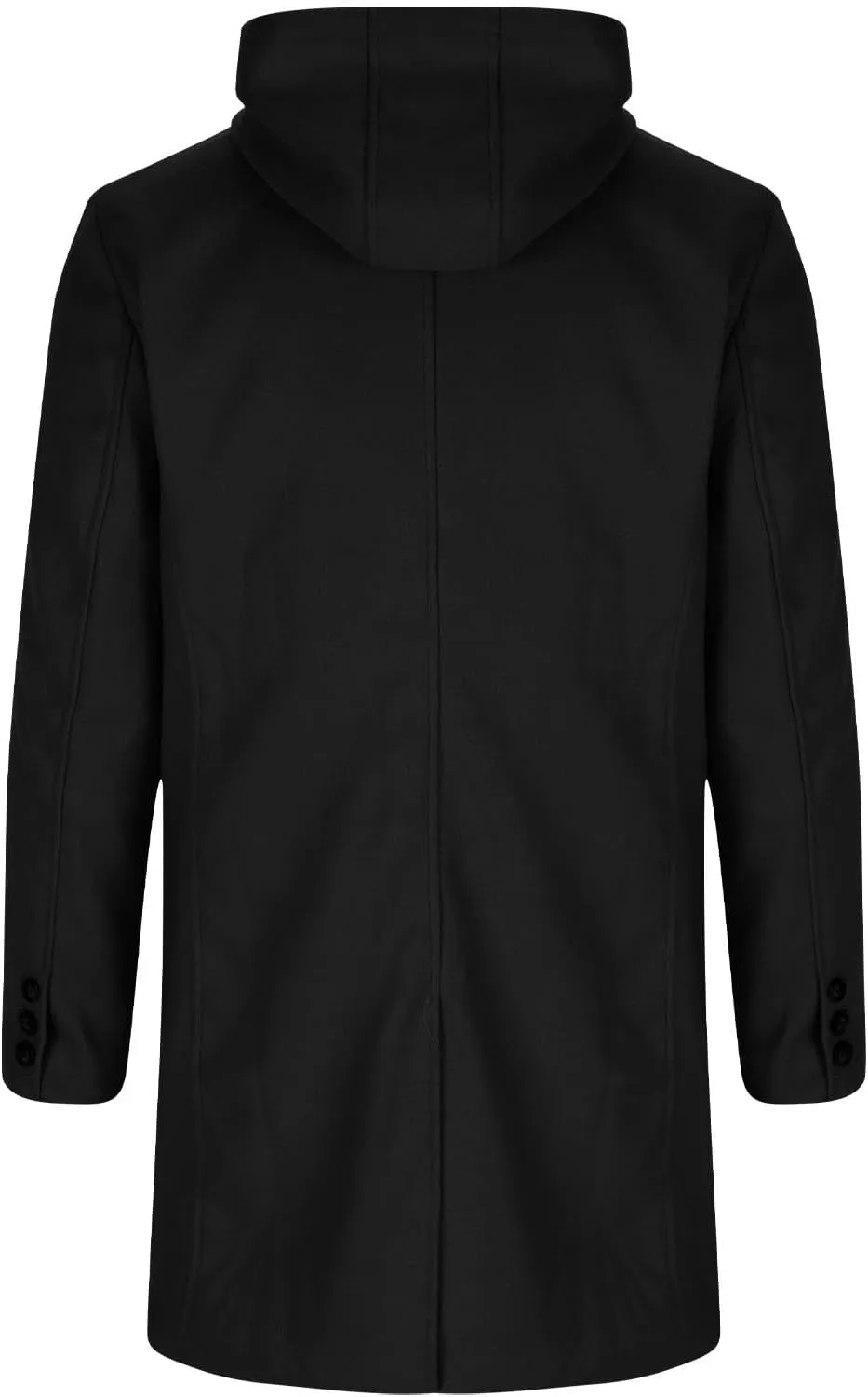 Men's Trench Coat Warm Notched Lapel Overcoat Elegant Single Breasted Peacoat Elegant Long Jacket Overcoat