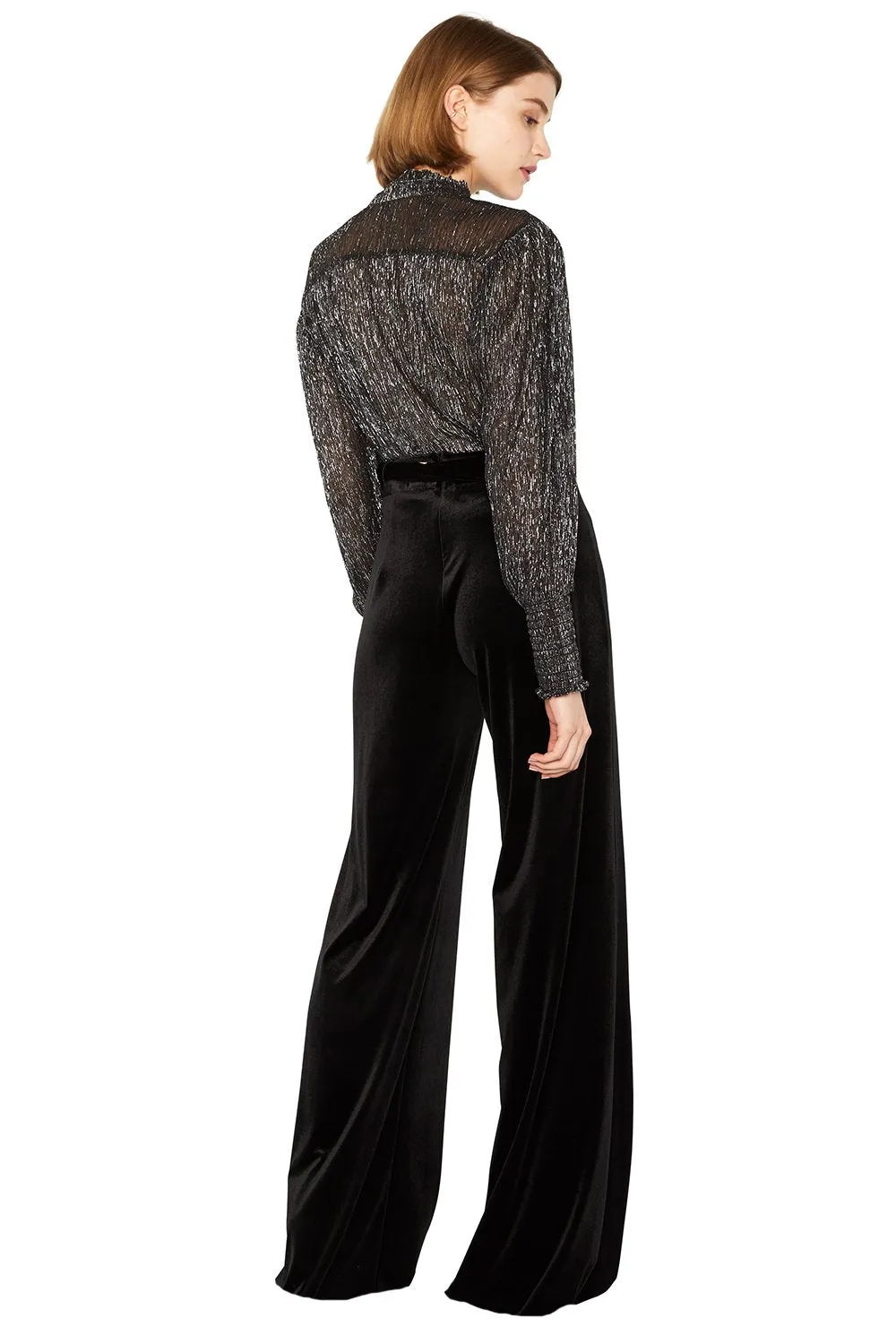 MISA - Panya Top in Metallic Black