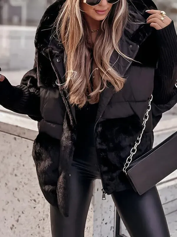 Natalie | Stylish Faux Fur Puffer Coat