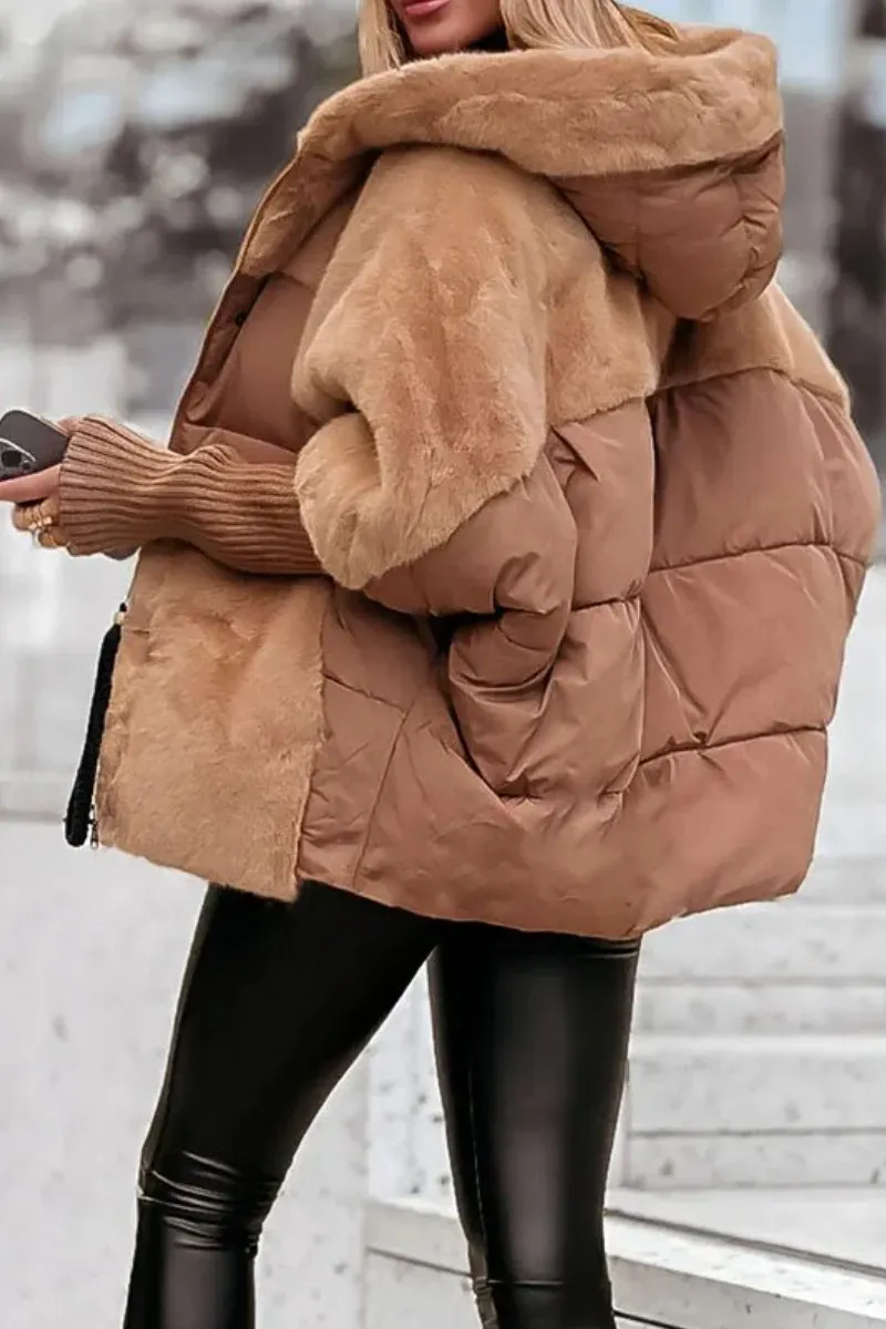 Natalie | Stylish Faux Fur Puffer Coat