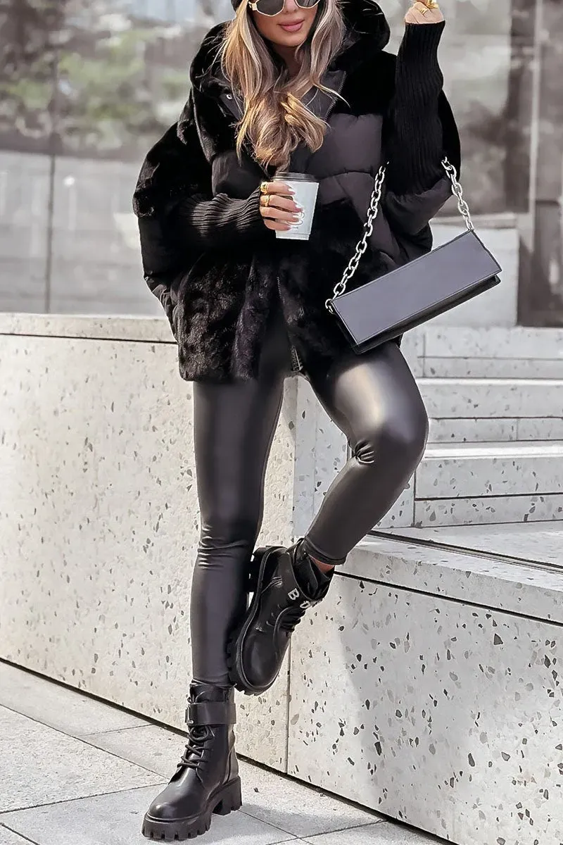 Natalie | Stylish Faux Fur Puffer Coat