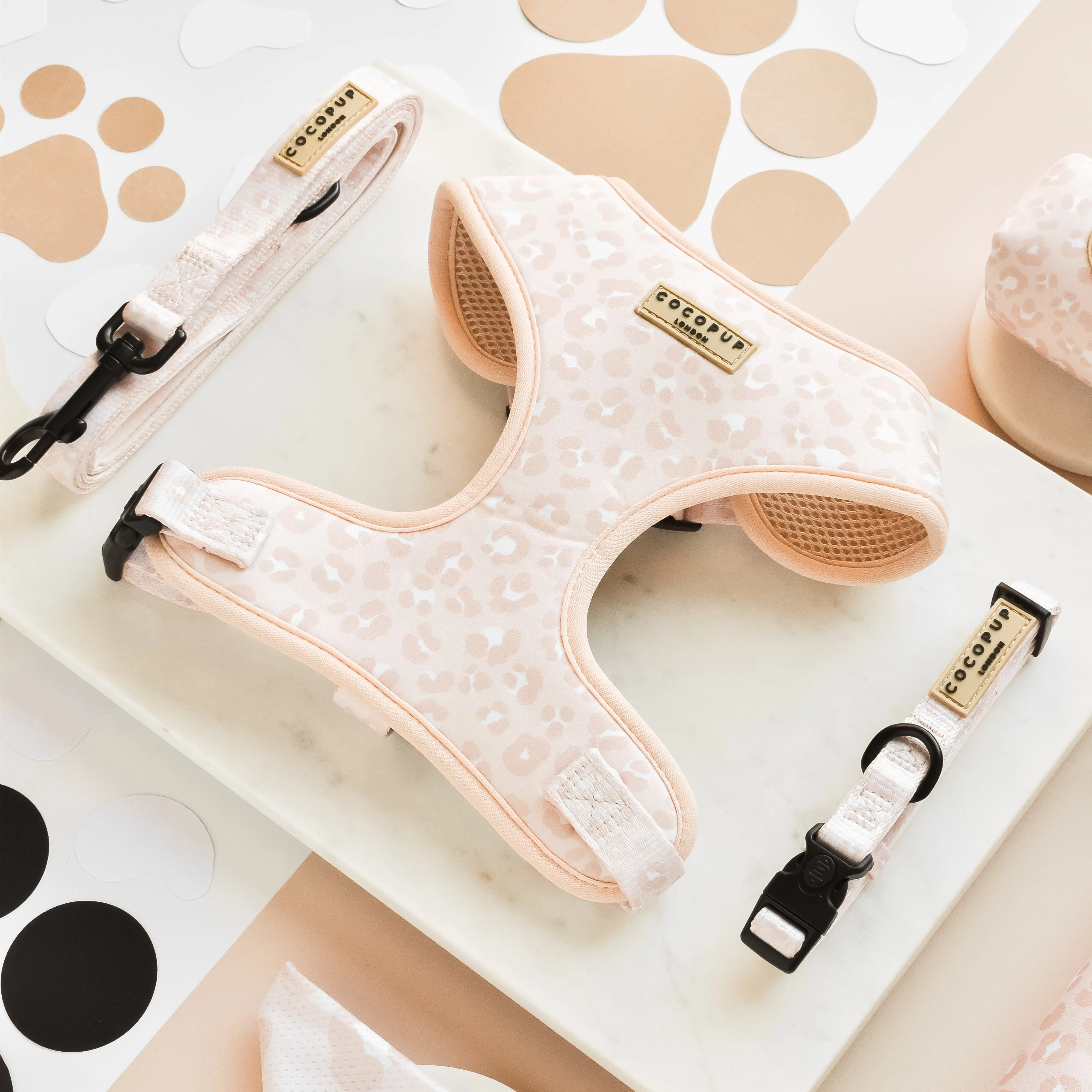 Nude Chic Leopard Adjustable Neck Harness