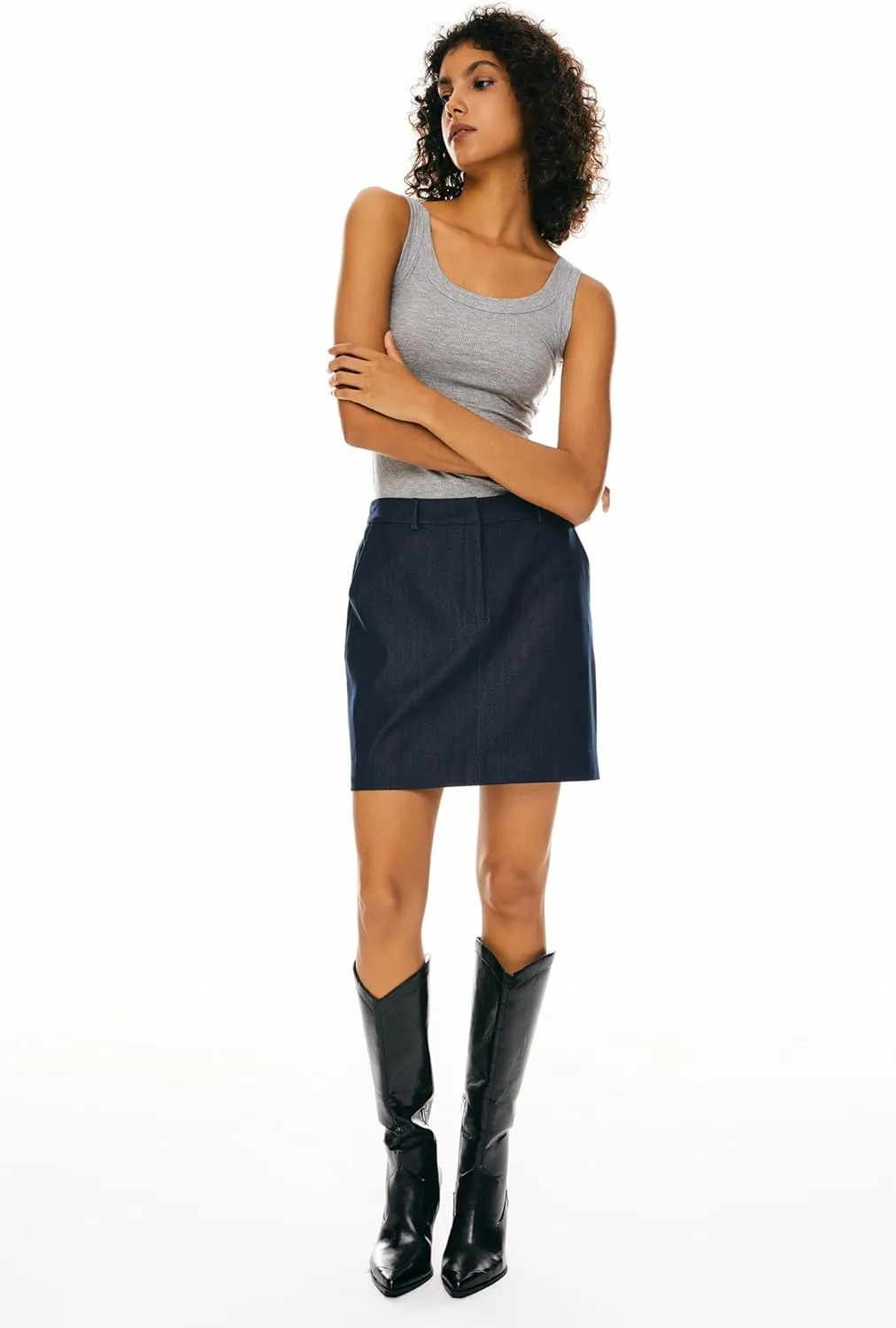Orolay Women's High Waist Pencil Skirt Casual Stretch Bodycon Office Business Mini Skirts