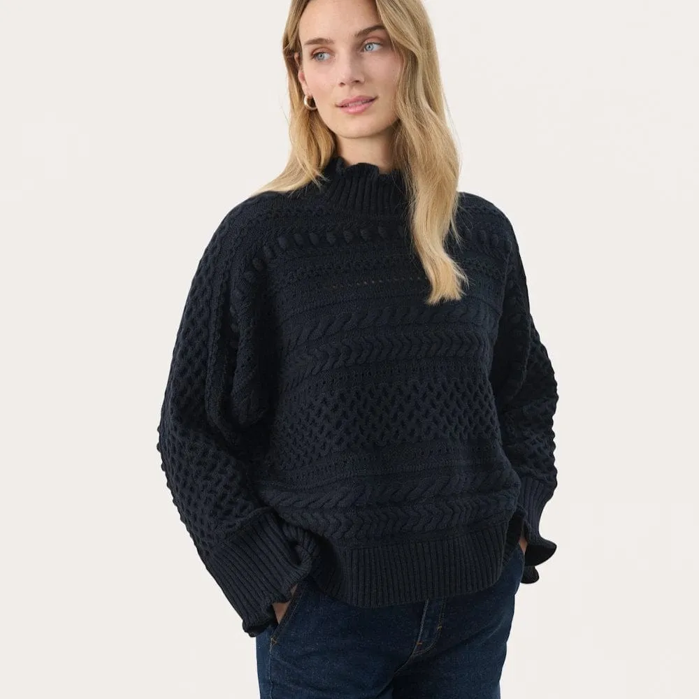 Part Two PompeiaPW Pullover In Dark Navy
