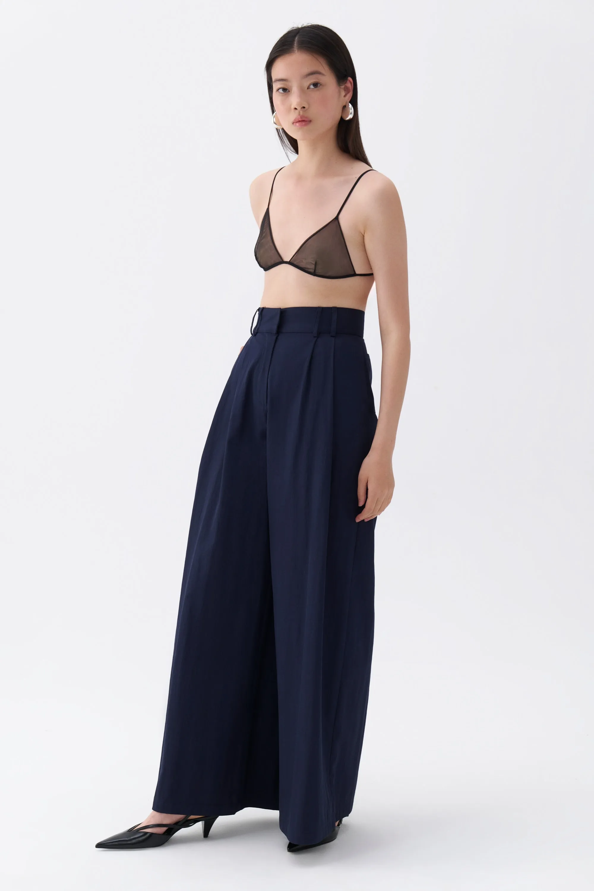 Pleated Wide Leg Pants