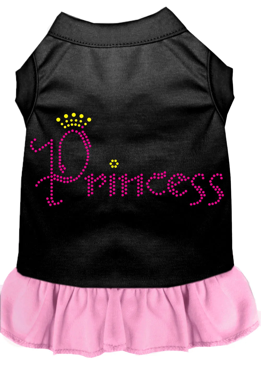 Princess Rhinestone Dress Black With Light Pink Xxxl