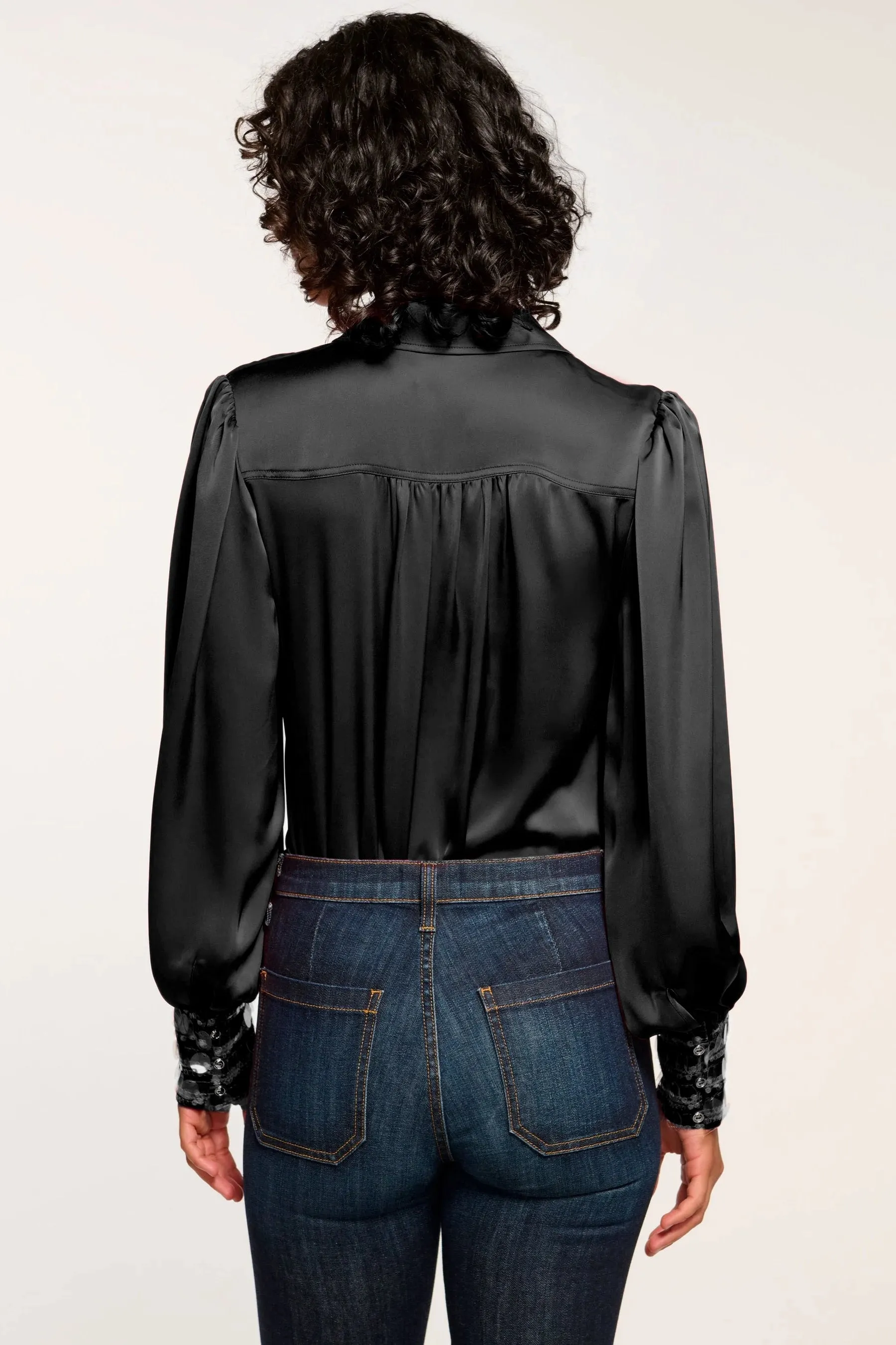 Ramy Brook Milca Embellished Cuff Blouse