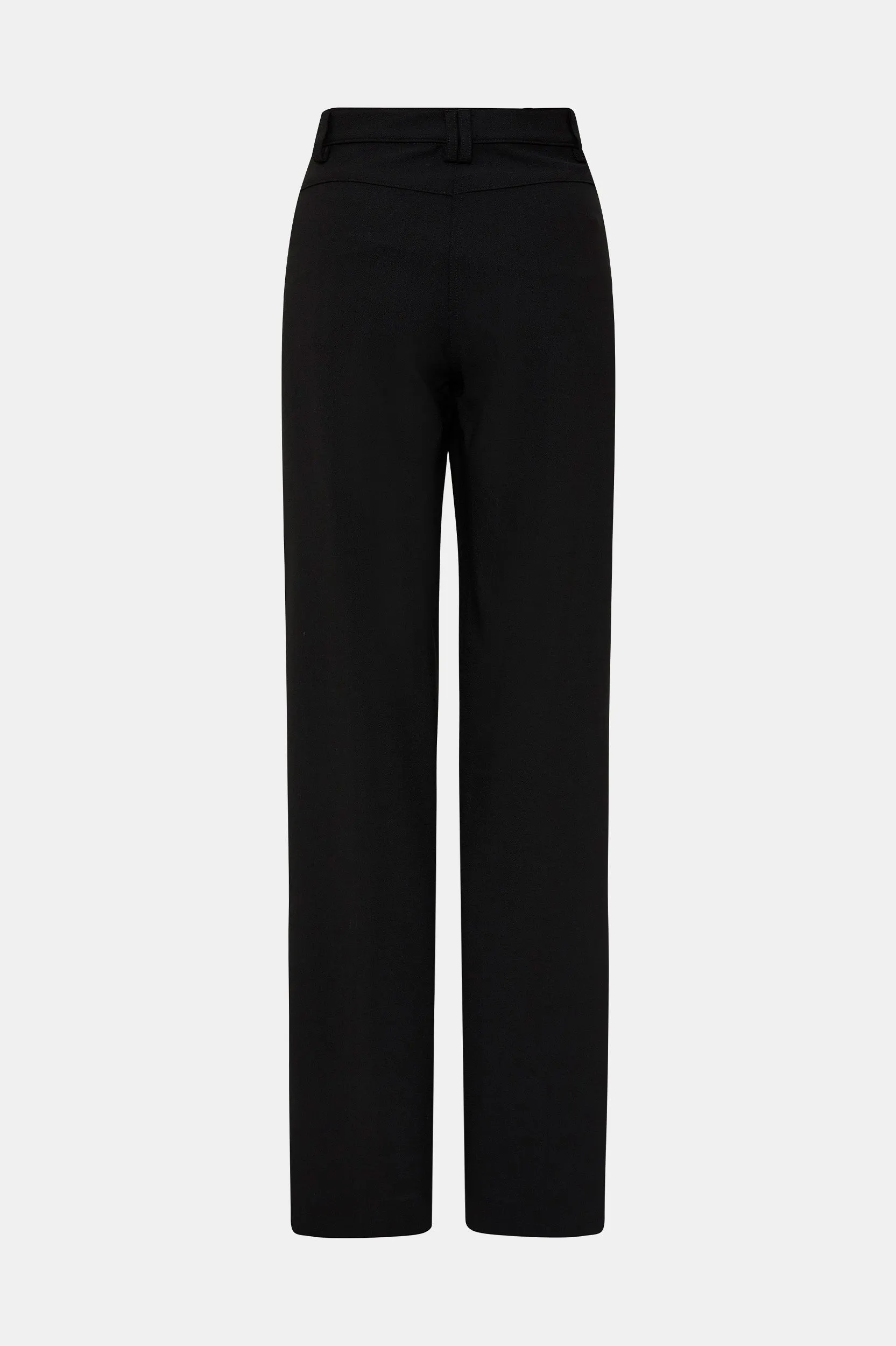 Relaxed Crepe Pant in Black