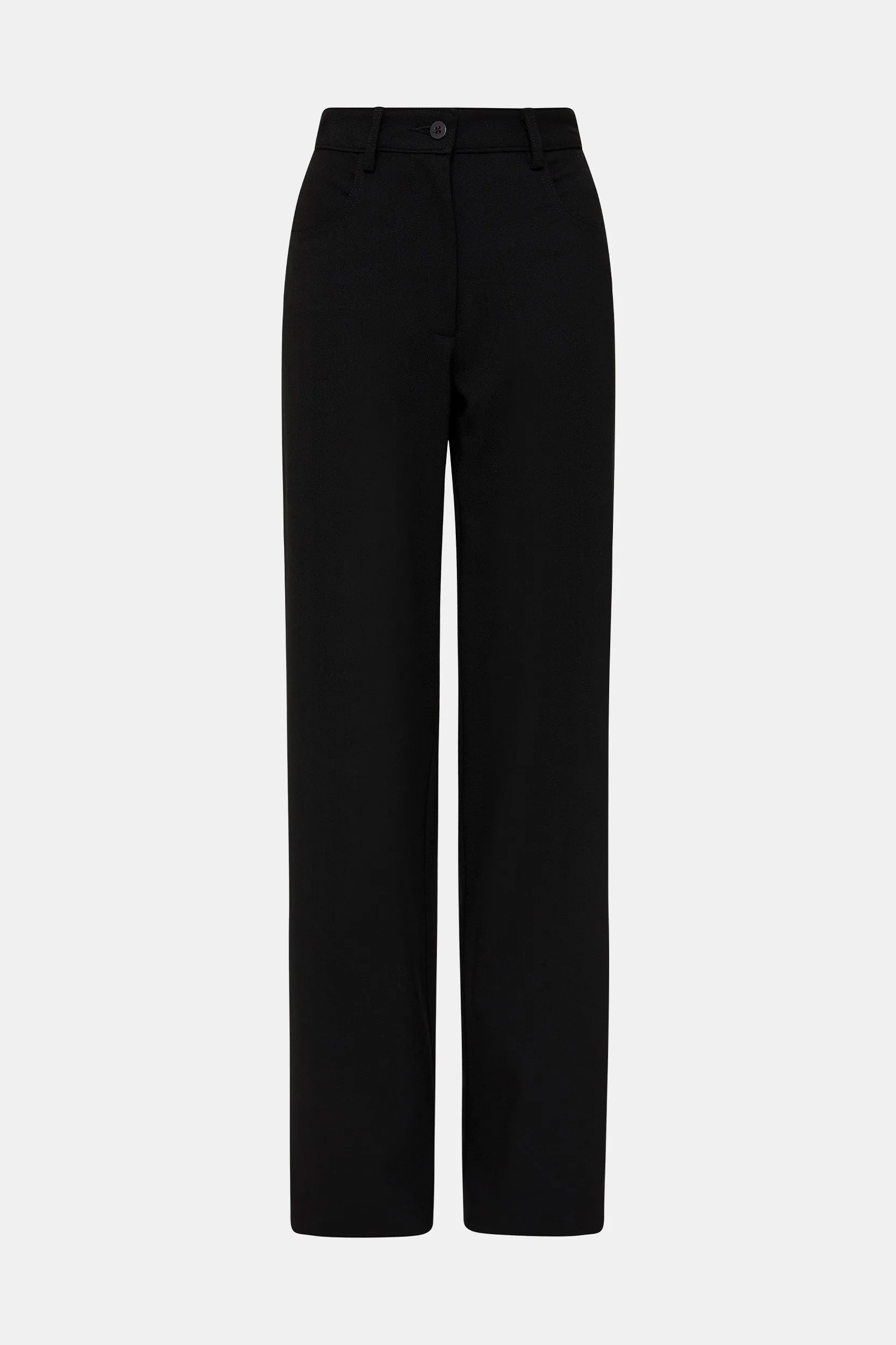 Relaxed Crepe Pant in Black