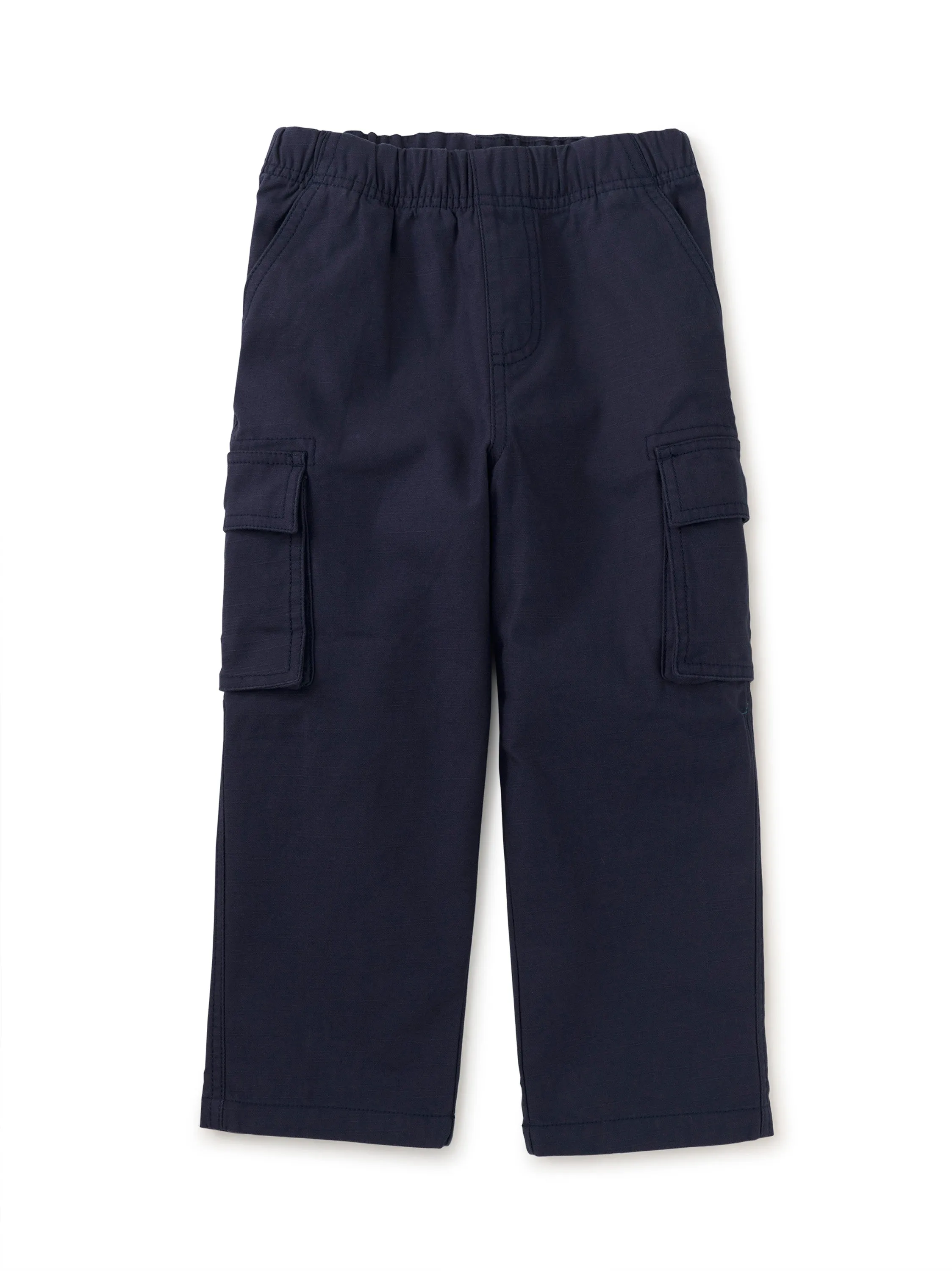 Relaxed Twill Cargo Pants, Indigo