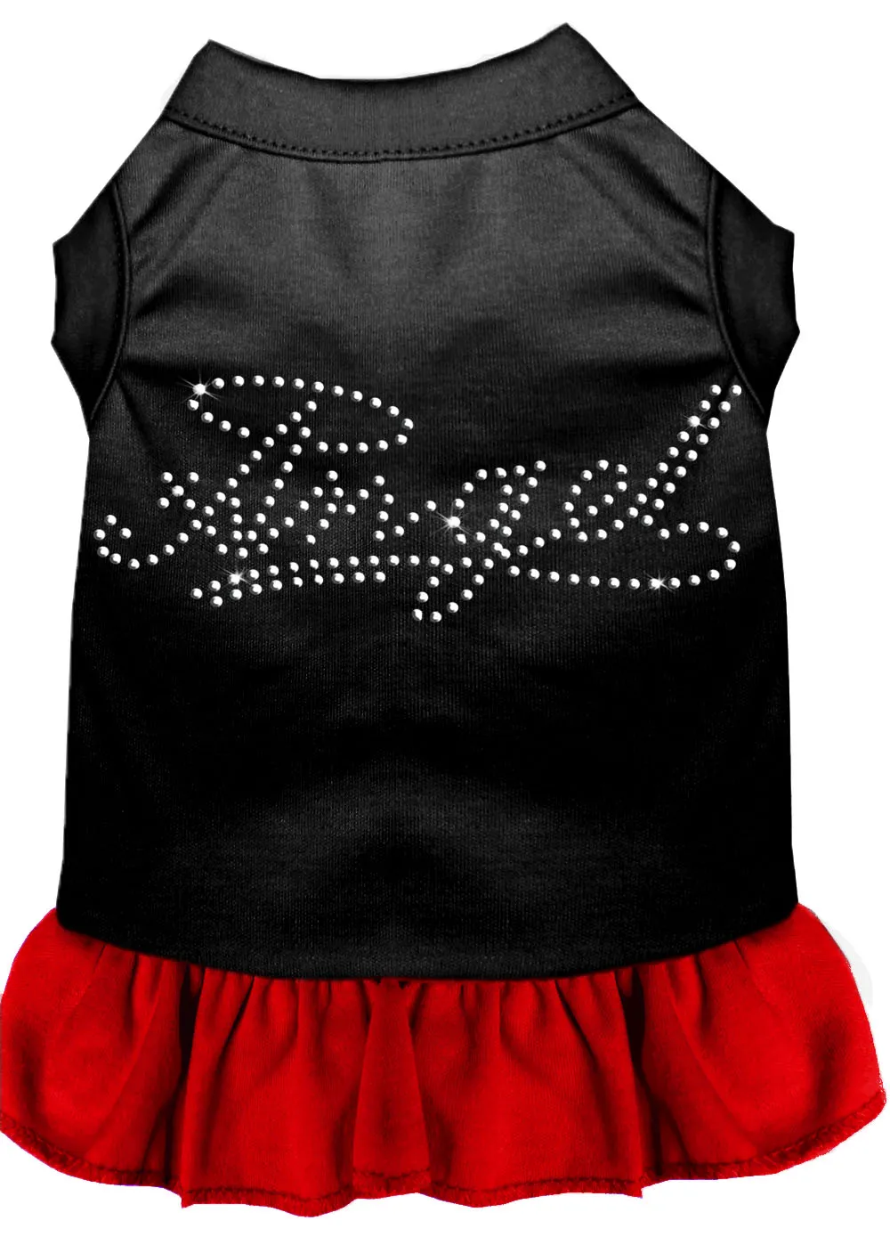 Rhinestone Angel Dress Black With Red Xl