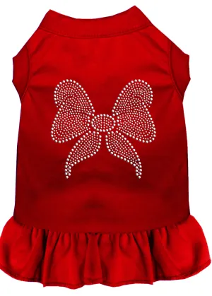 Rhinestone Bow Dress Red Xl