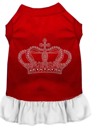 Rhinestone Crown Dress Red With White Med