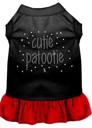 Rhinestone Cutie Patootie Dress Black With Red Med