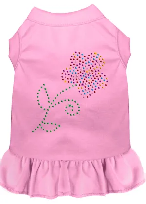 Rhinestone Multi Flower Dress Light Pink 4x