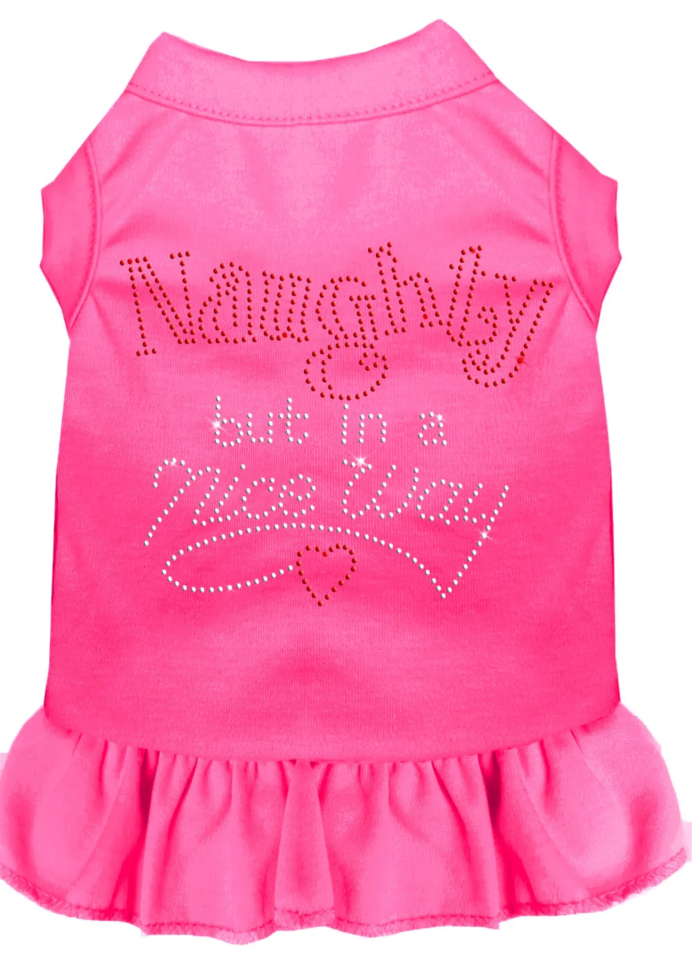 Rhinestone Naughty But In A Nice Way Dress Bright Pink Xs