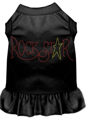 Rhinestone Rockstar Dress Black Med