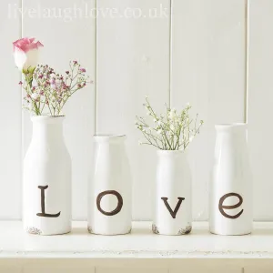 Row of Bottles - LOVE