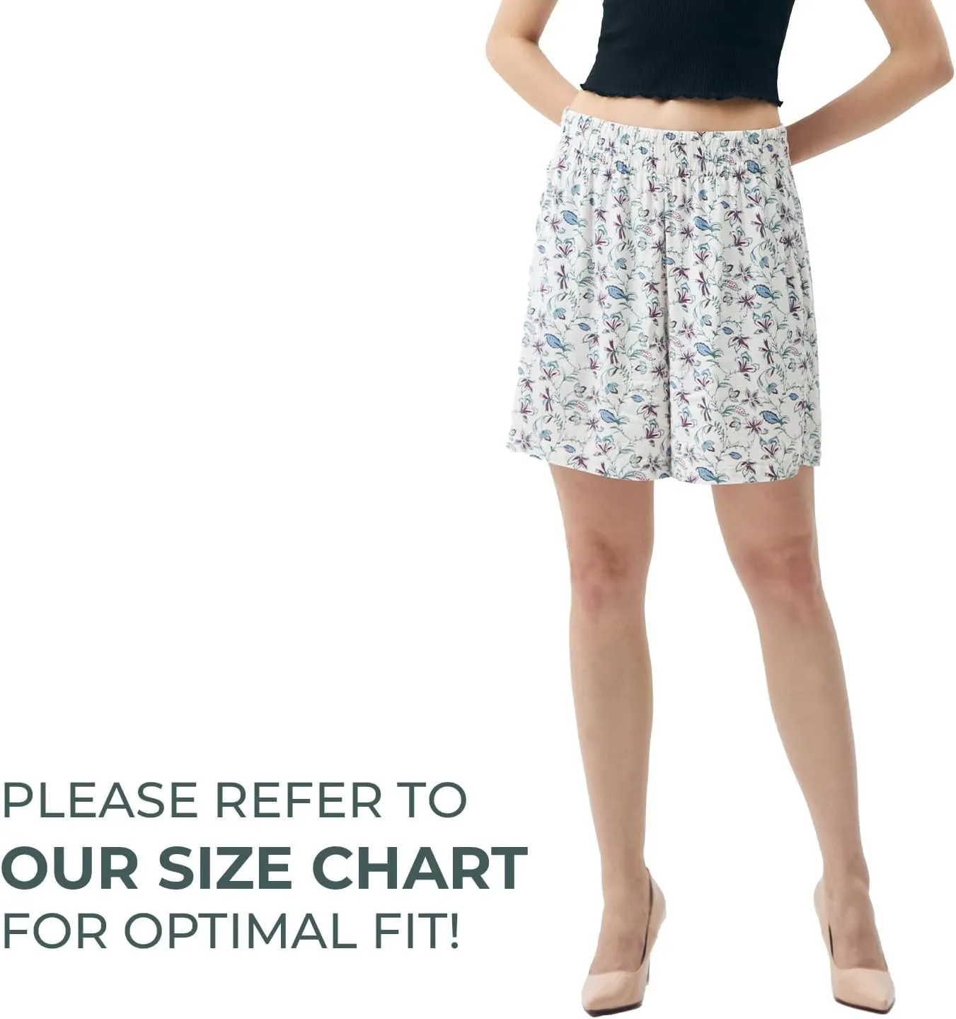 SANDY & SID 2025 Summer Womens Shorts Dressy Elastic Waist Pull On 5 Inch Inseam Pockets High Rise Stretchy Beach Casual Wear