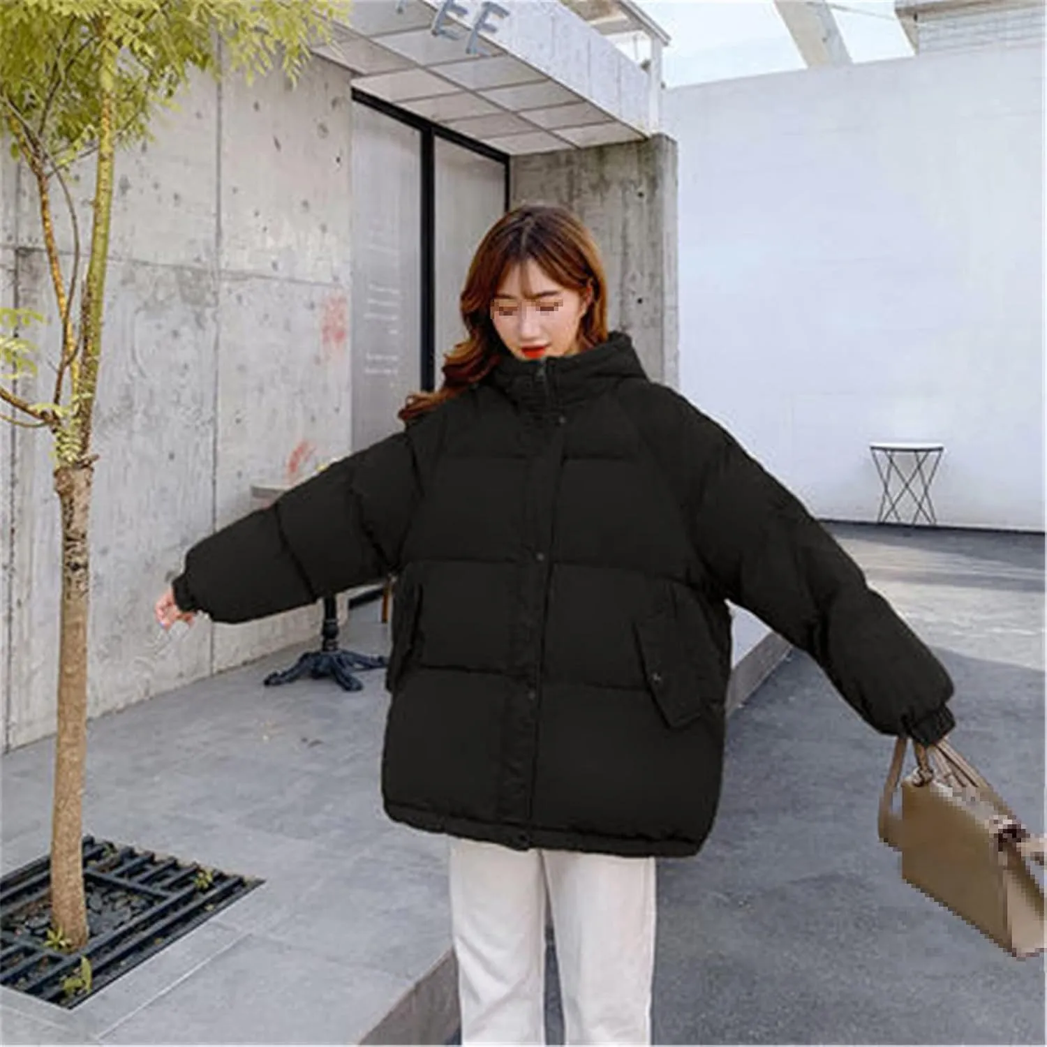 Short Winter Jacket Women Warm Hooded Down Cotton Parkas Female Casual Loose Outwear Korean Cotton-Padded Winter Coat