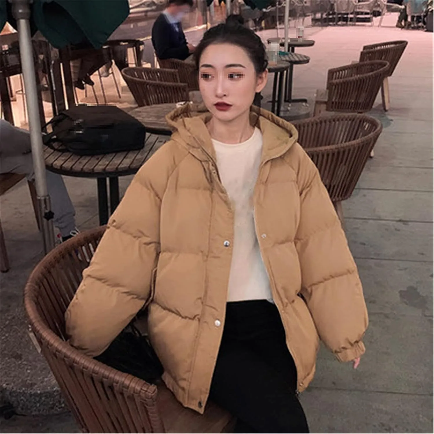 Short Winter Jacket Women Warm Hooded Down Cotton Parkas Female Casual Loose Outwear Korean Cotton-Padded Winter Coat