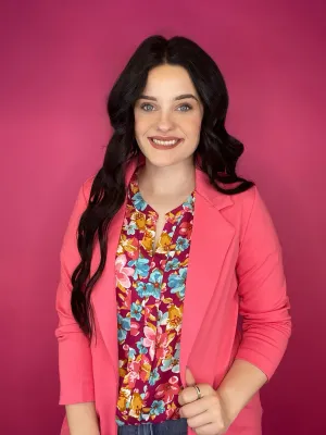 Sing With Me Blazer - Spring Strawberry