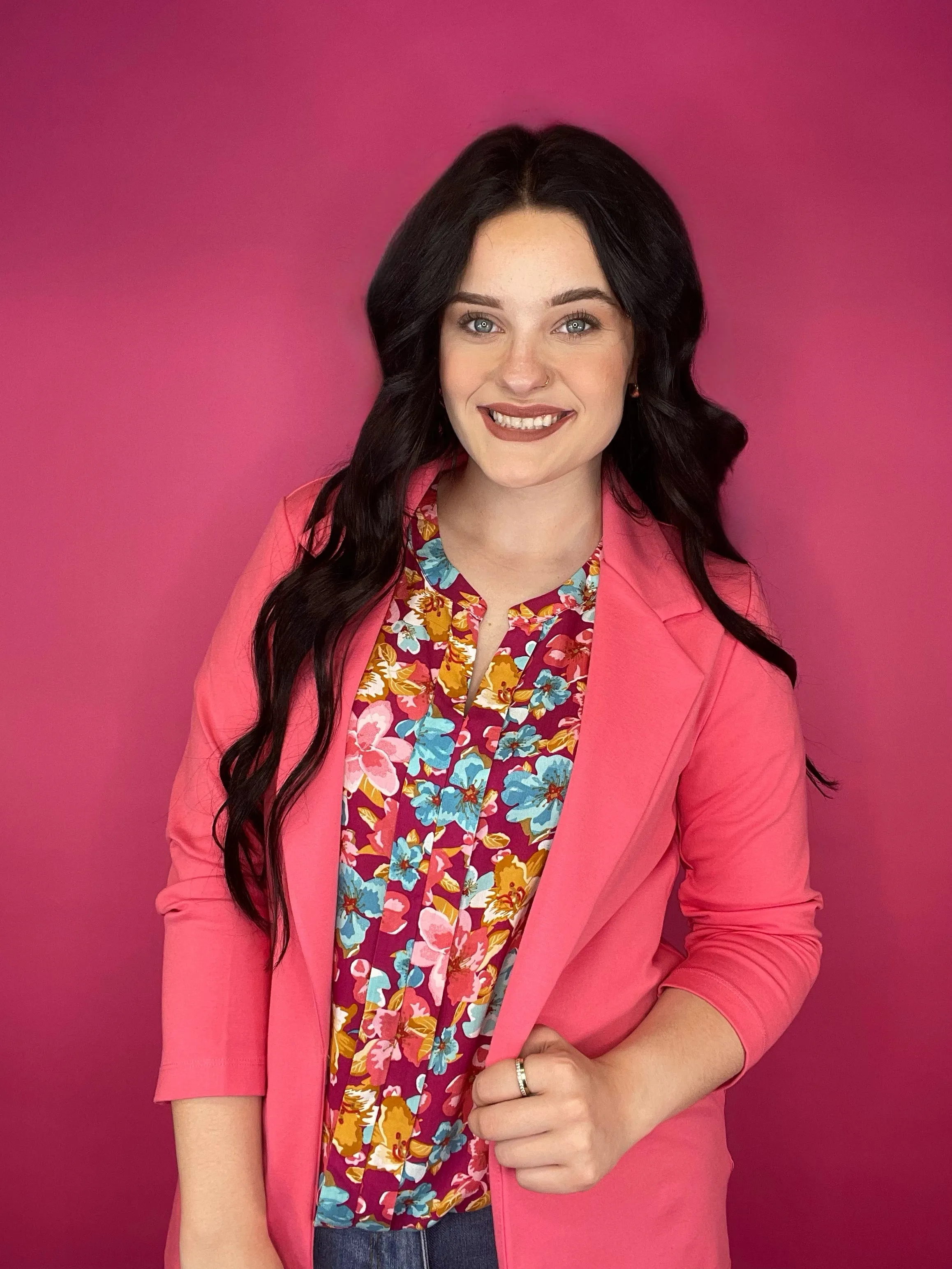 Sing With Me Blazer - Spring Strawberry