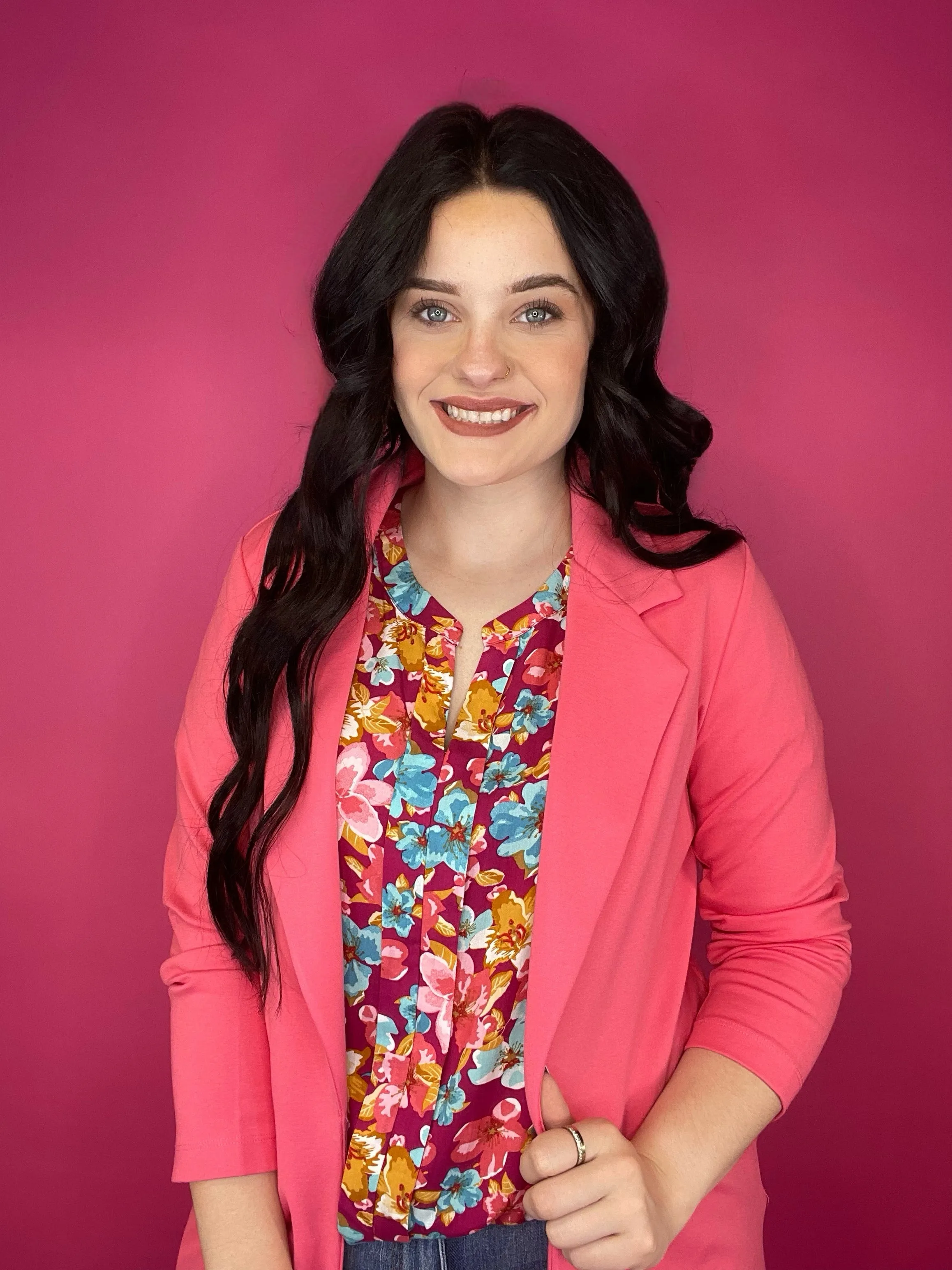 Sing With Me Blazer - Spring Strawberry