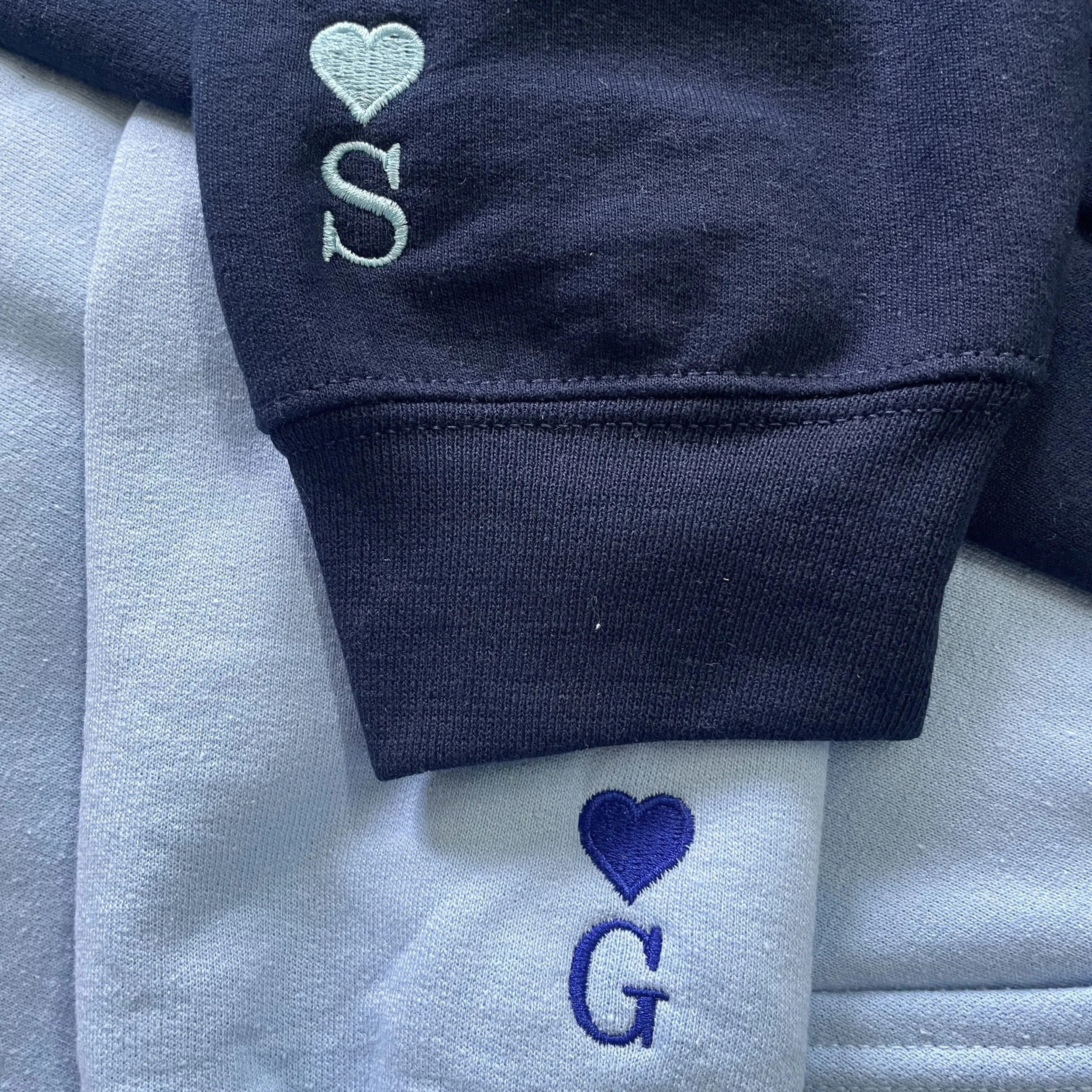 Space And Moon Sweatshirt or Hoodie Matching, Personalized Embroidered Valentine's Day Gift Ideas For Him Her