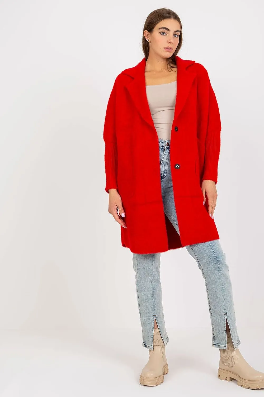 Stylish Women's Long Sleeve Coat with Pockets