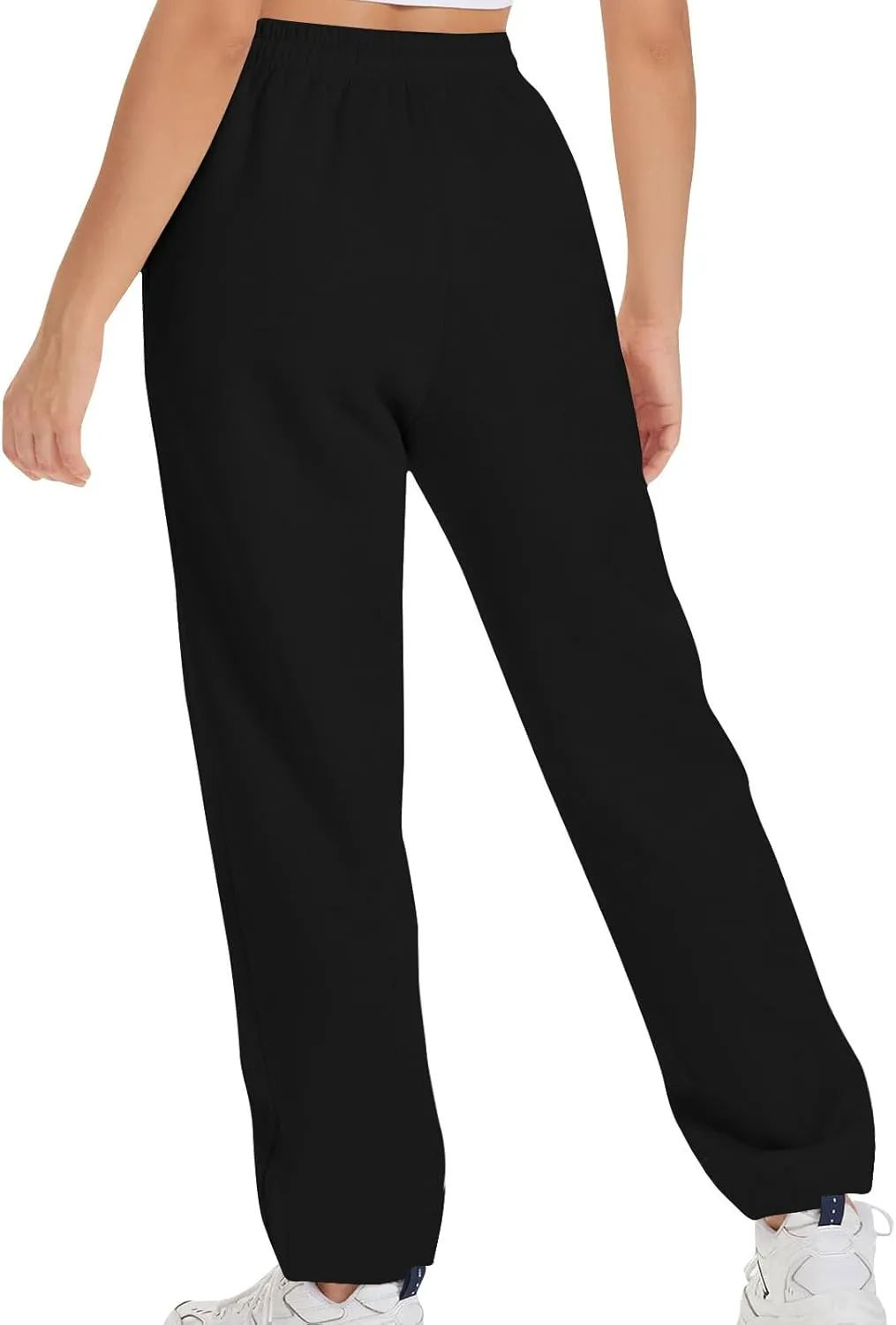 TARIENDY Women's High Waist Pants Casual Solid Color Sports Trousers Elastic-Lace-Up Sweatpants Comfy Long Pant with Pocket
