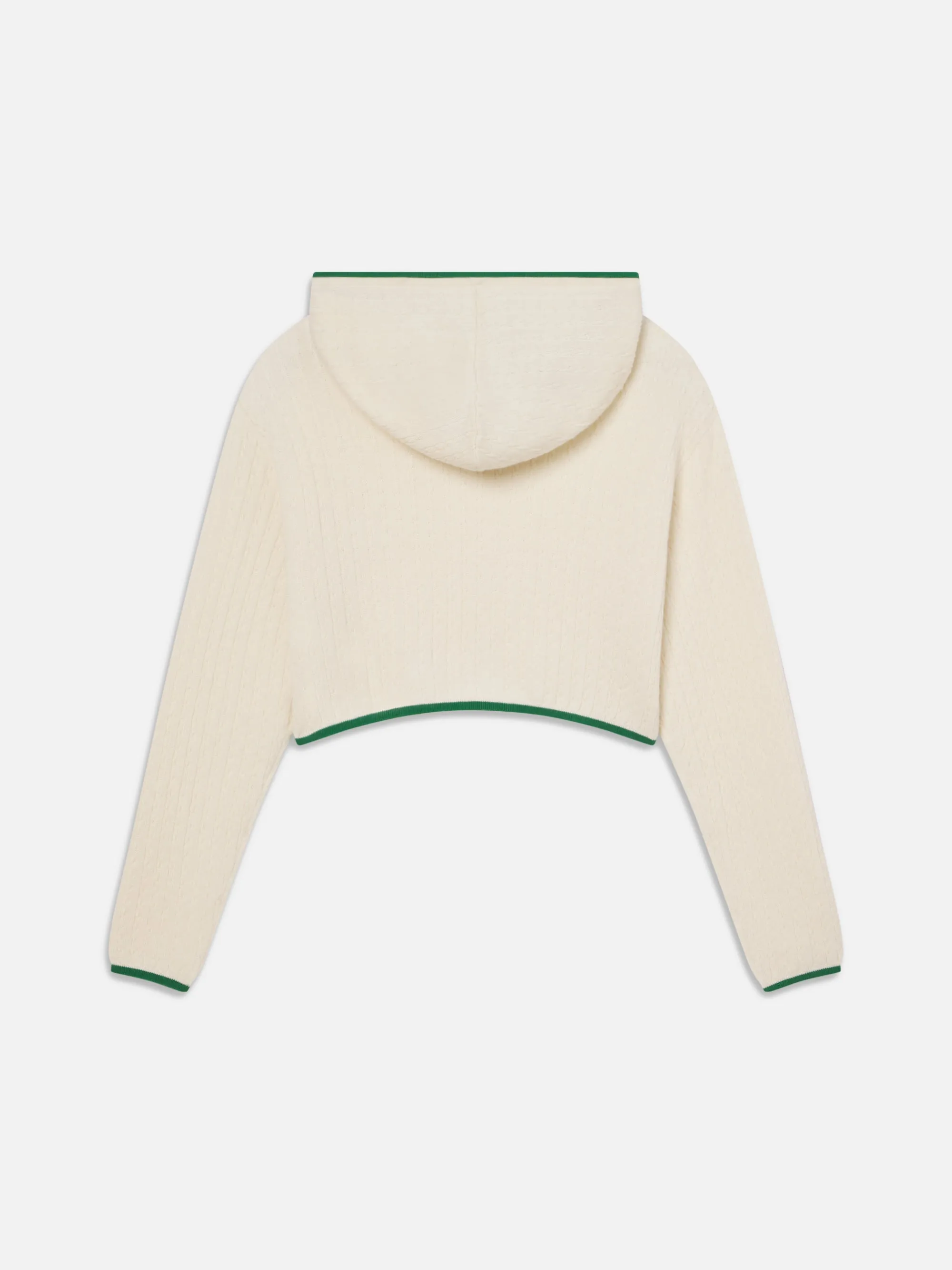 The Cable Hoodie -- Kelly Green Multi