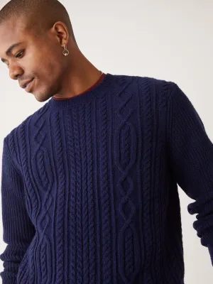 The Cable Knit Sweater in Blue