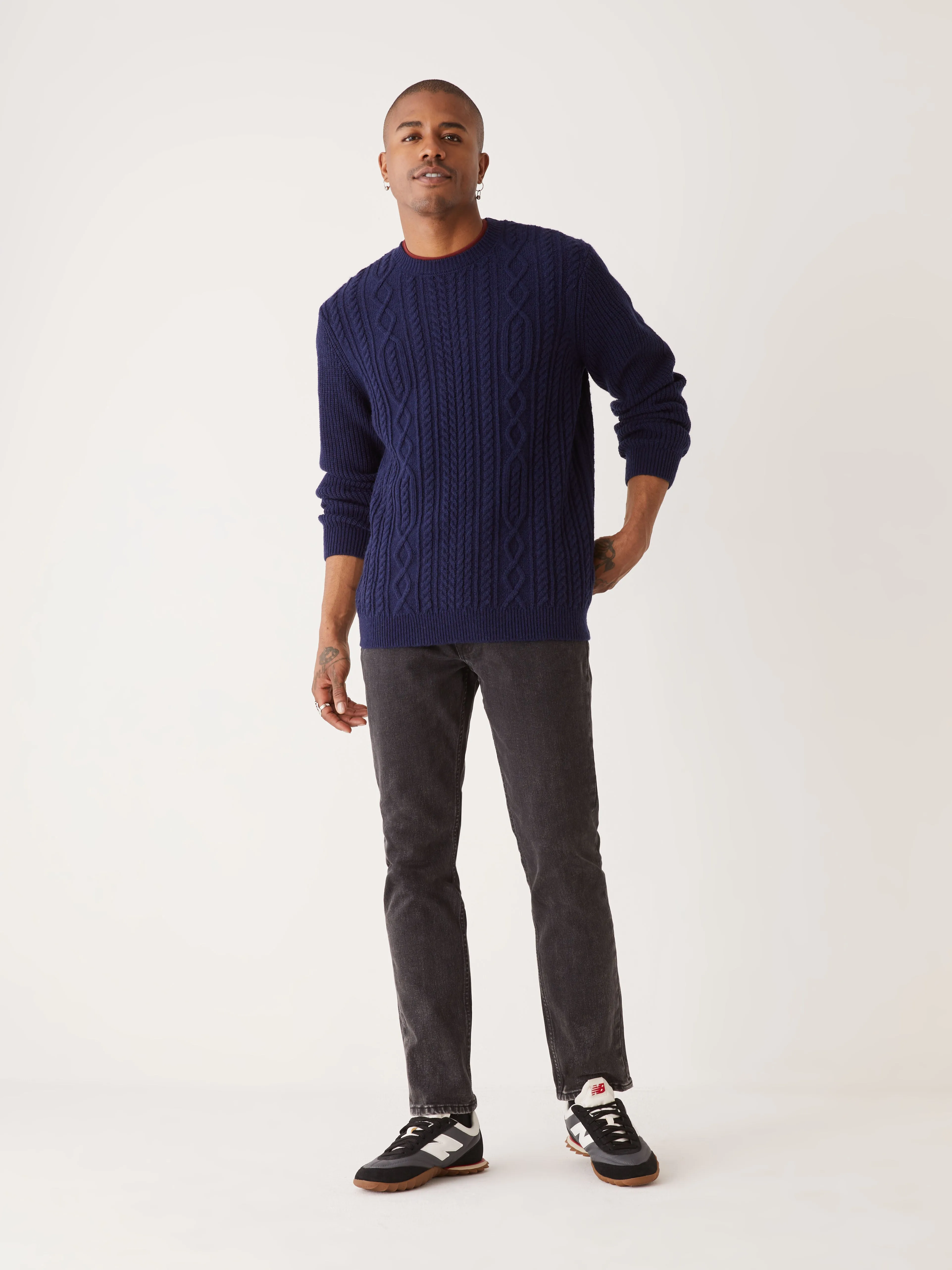 The Cable Knit Sweater in Blue