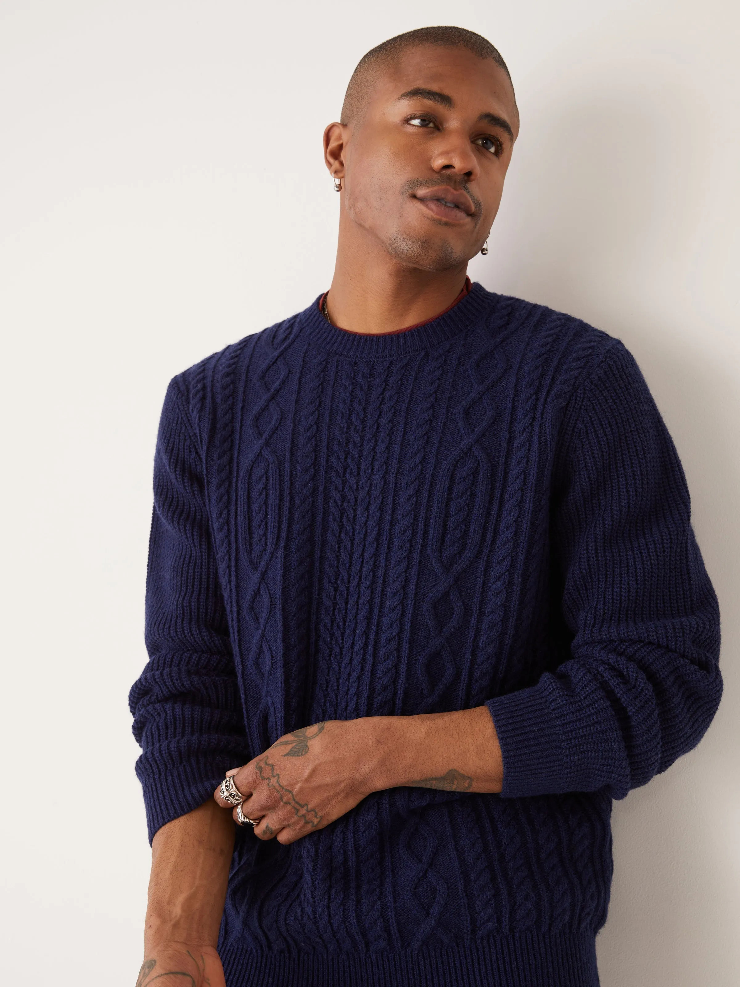The Cable Knit Sweater in Blue