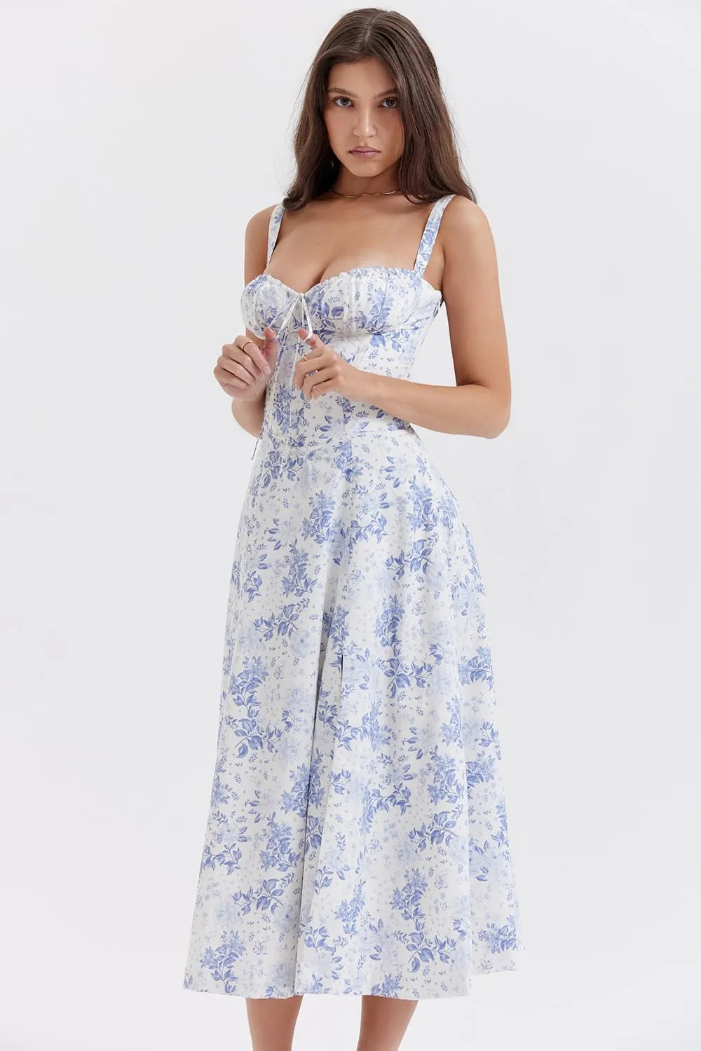 TICBRY Print Bustier Dress Women Sexy Strap Backless Slim Maxi Dress Summer Elegant Sleeveless Evening Club Party Sundress