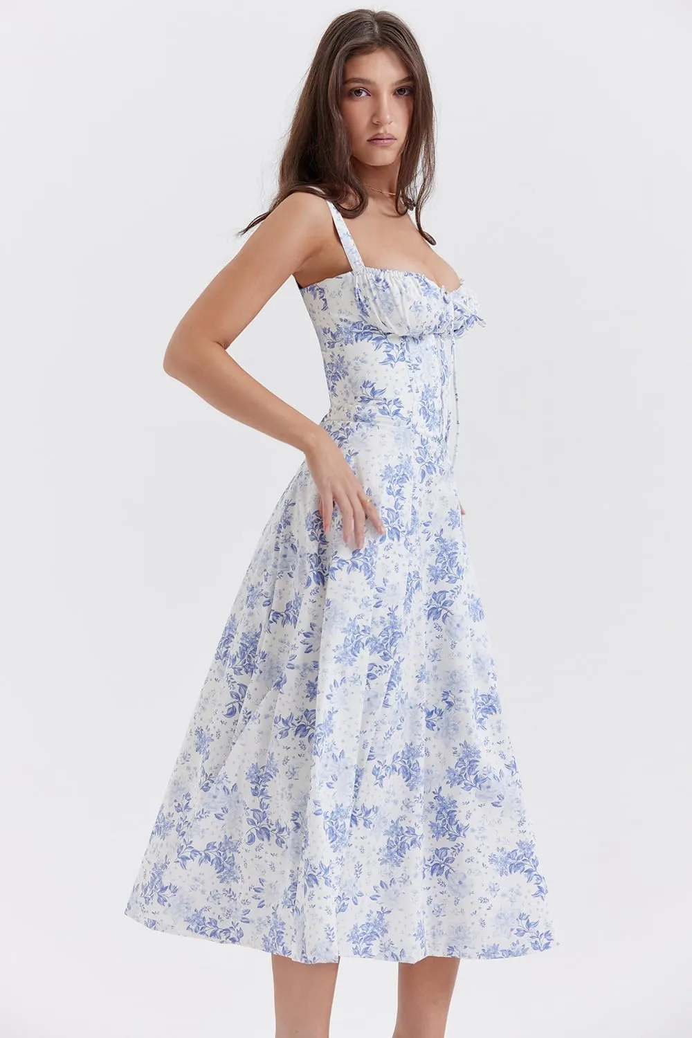 TICBRY Print Bustier Dress Women Sexy Strap Backless Slim Maxi Dress Summer Elegant Sleeveless Evening Club Party Sundress