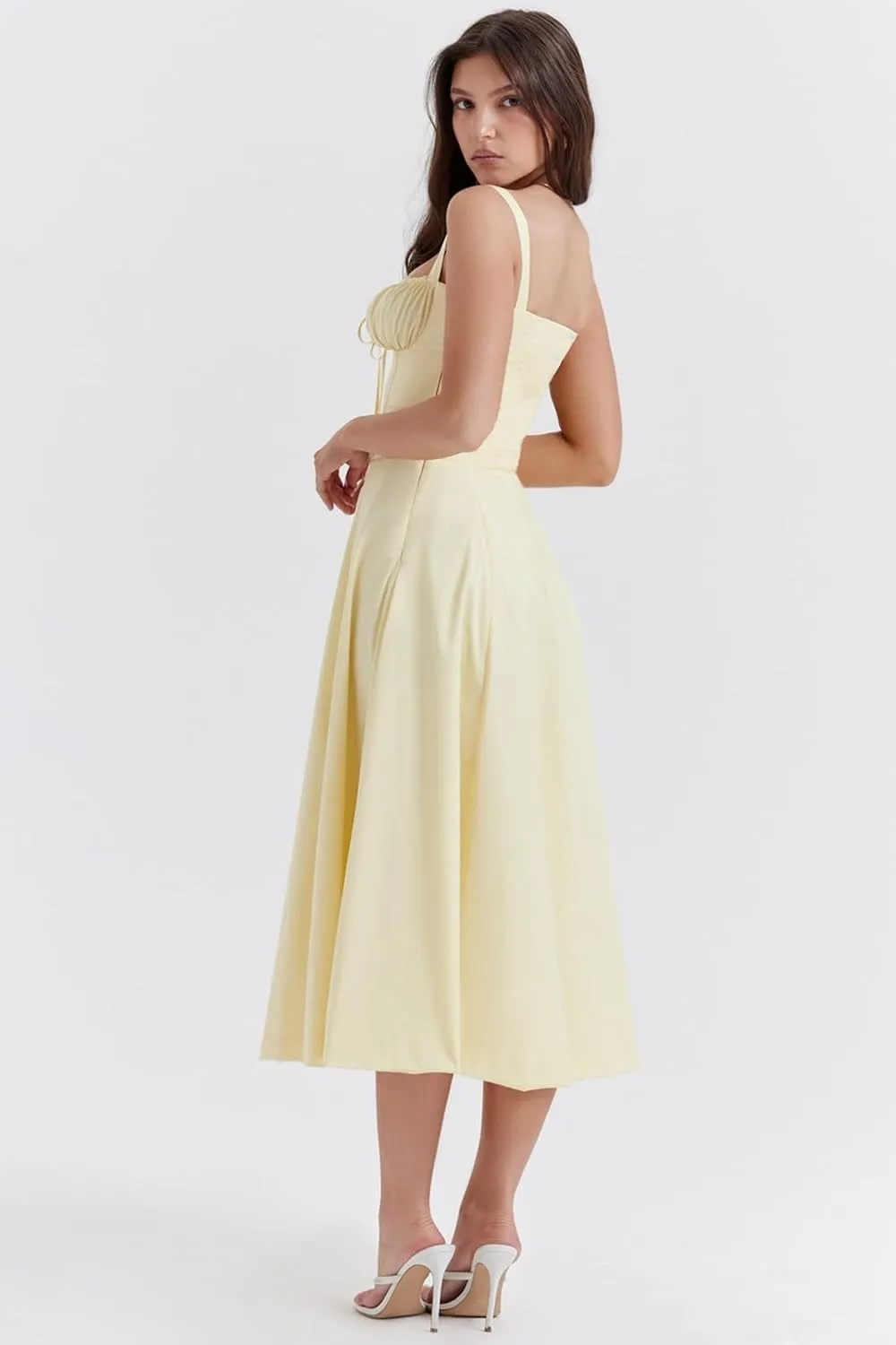 TICBRY Print Bustier Dress Women Sexy Strap Backless Slim Maxi Dress Summer Elegant Sleeveless Evening Club Party Sundress