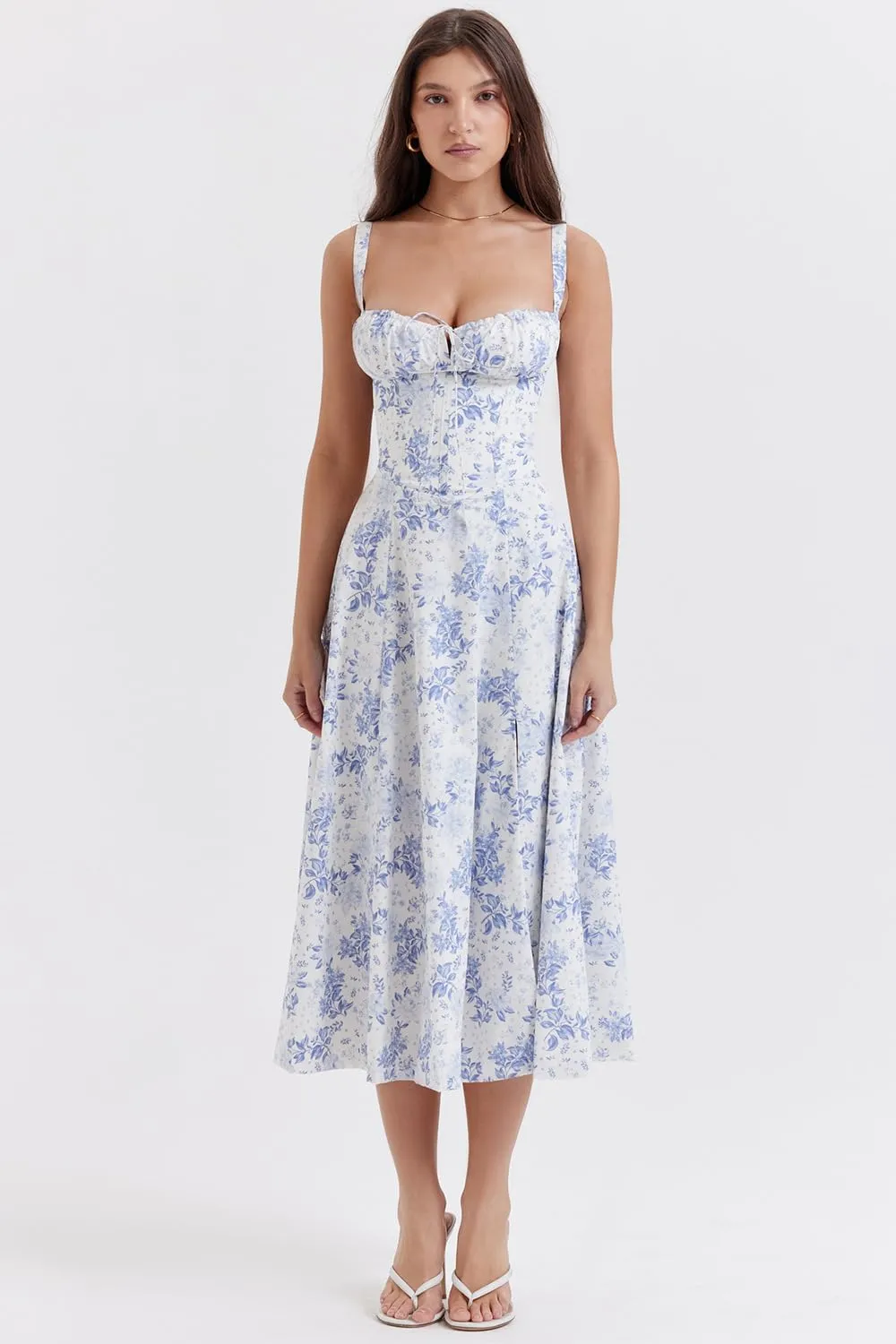 TICBRY Print Bustier Dress Women Sexy Strap Backless Slim Maxi Dress Summer Elegant Sleeveless Evening Club Party Sundress