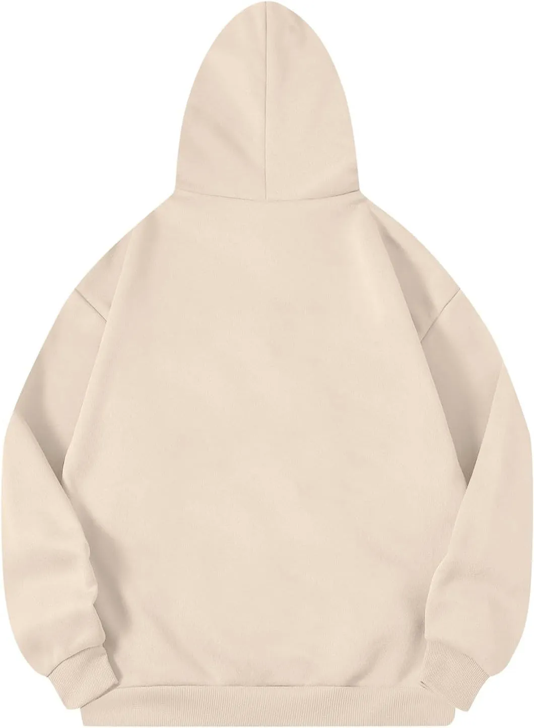 Tunic Hoodies for Women Drawstring Fleece Lined Oversized Sweatshirt Drop Shoulder Casual Hooded Sweatshirts w/Pocket