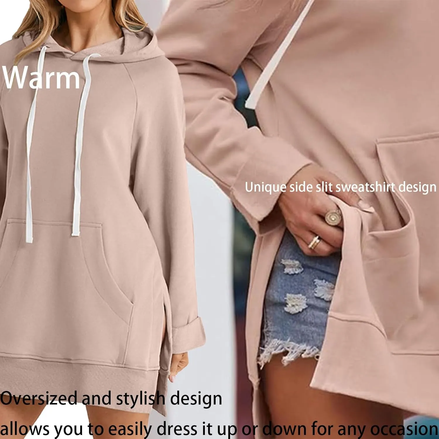 Warmy Oversized Hoodies, Oversized Dress Hoodies Women, Warmy Oversized Hoodie Dress Women Pockets