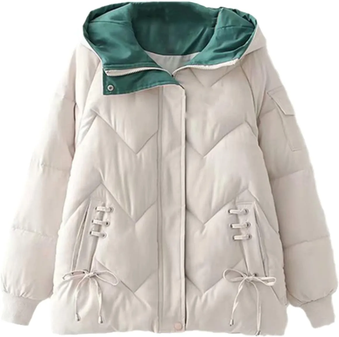 Women Winter Warm Thick Hooded Cotton Down Jacket Long Padded Parka For Women Oversize Winter Loose Cotton Coat