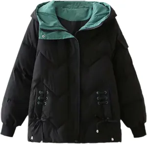 Women Winter Warm Thick Hooded Cotton Down Jacket Long Padded Parka For Women Oversize Winter Loose Cotton Coat