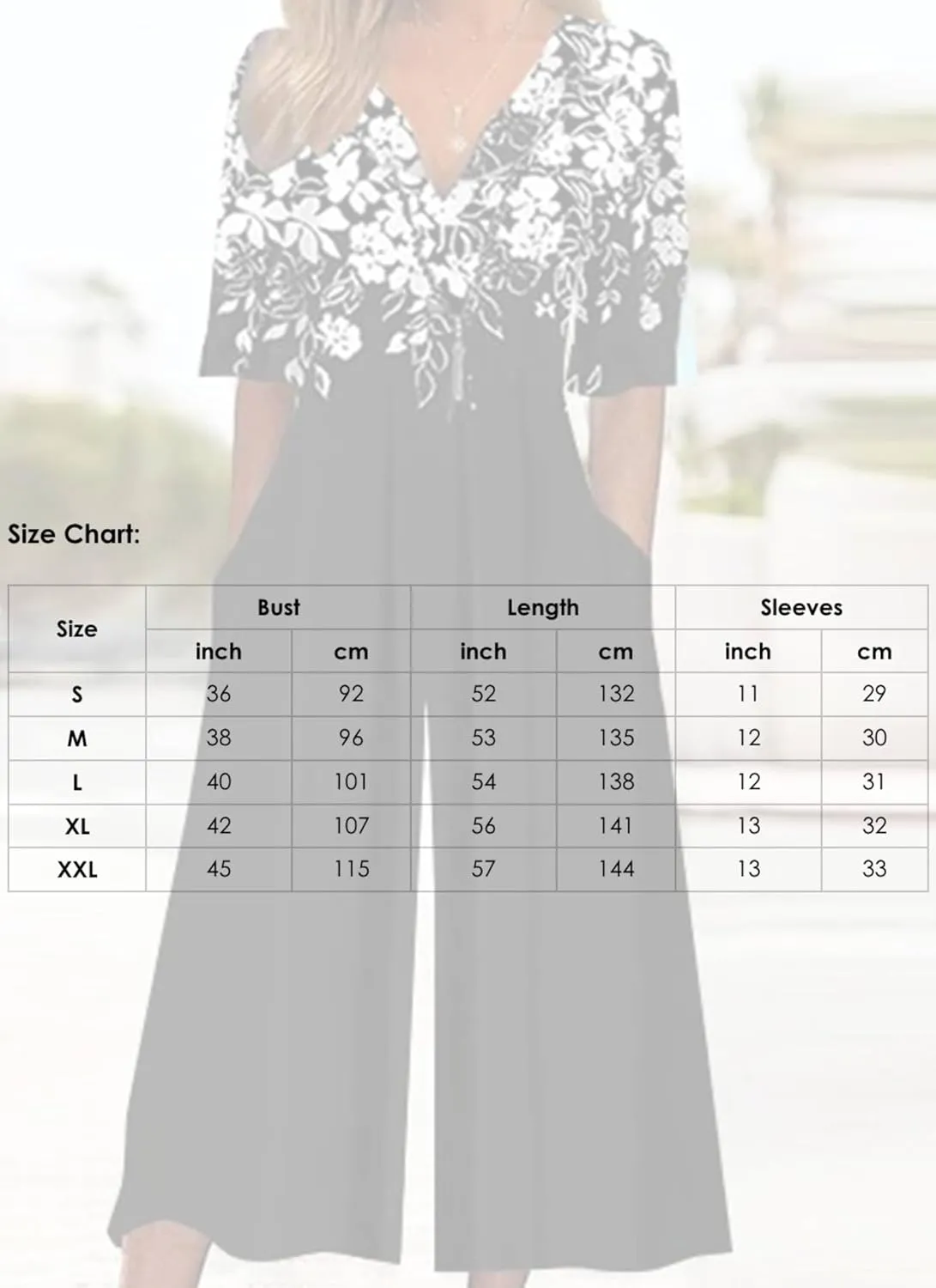 Women's Chic Floral Print Black Jumpsuit Elegant V Neck Half Sleeve Side-Pockets Spring and Summer Cool Outfits