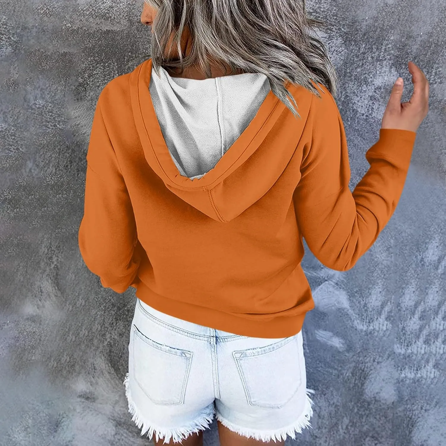 Women's Fashion Hoodies Long Sleeve Drawstring Hoodies for Women, Perfect Oversized Sweatshirts with Pocket