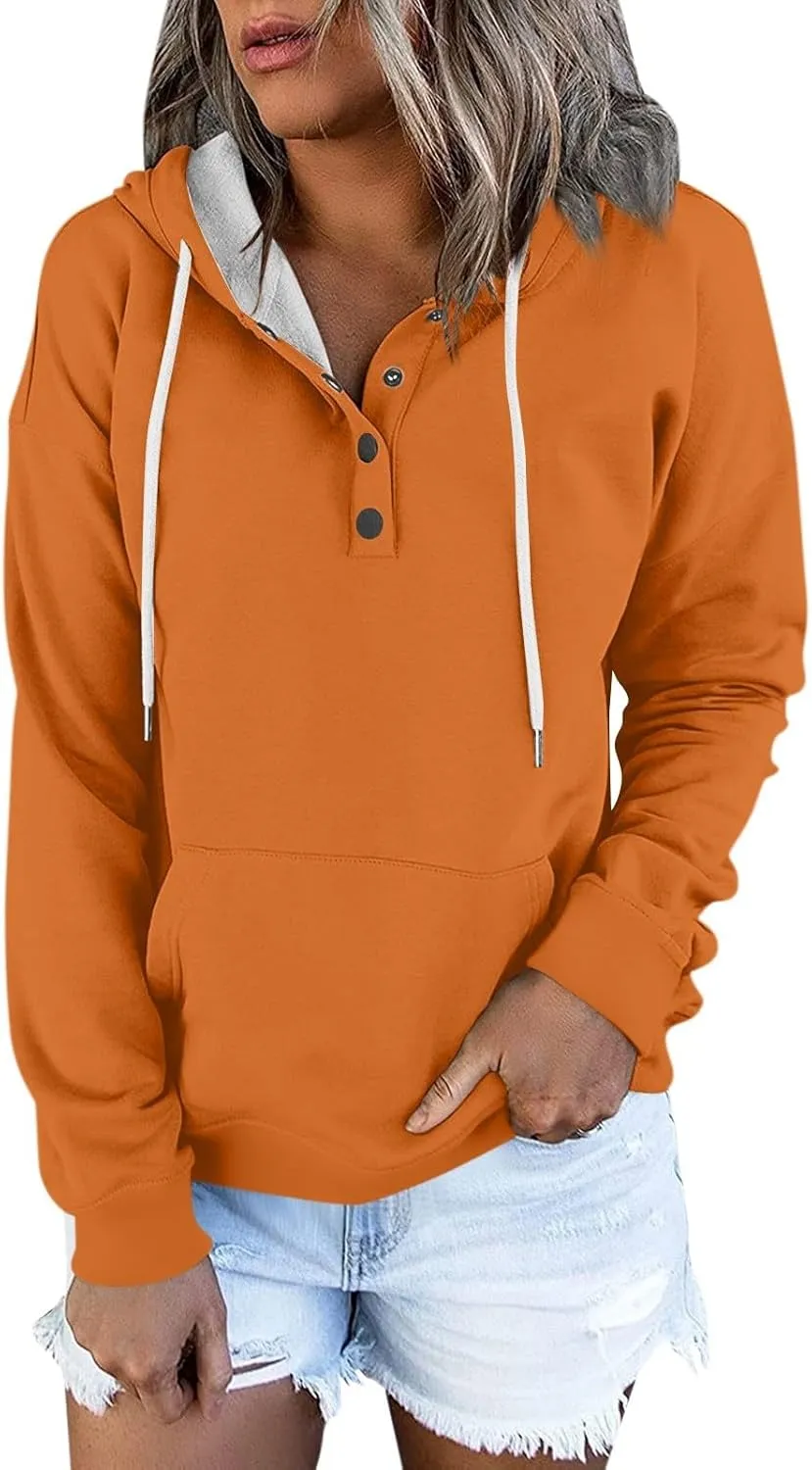 Women's Fashion Hoodies Long Sleeve Drawstring Hoodies for Women, Perfect Oversized Sweatshirts with Pocket
