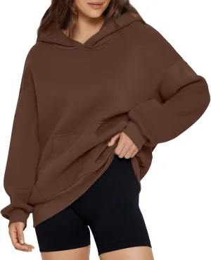 Women's Oversized Hoodies Fashion Sweatshirts Fall Casual Long Sleeve Cute Pullover Hoodie With Pocket