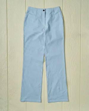Women's Relaxed Pant in Blue Seersucker