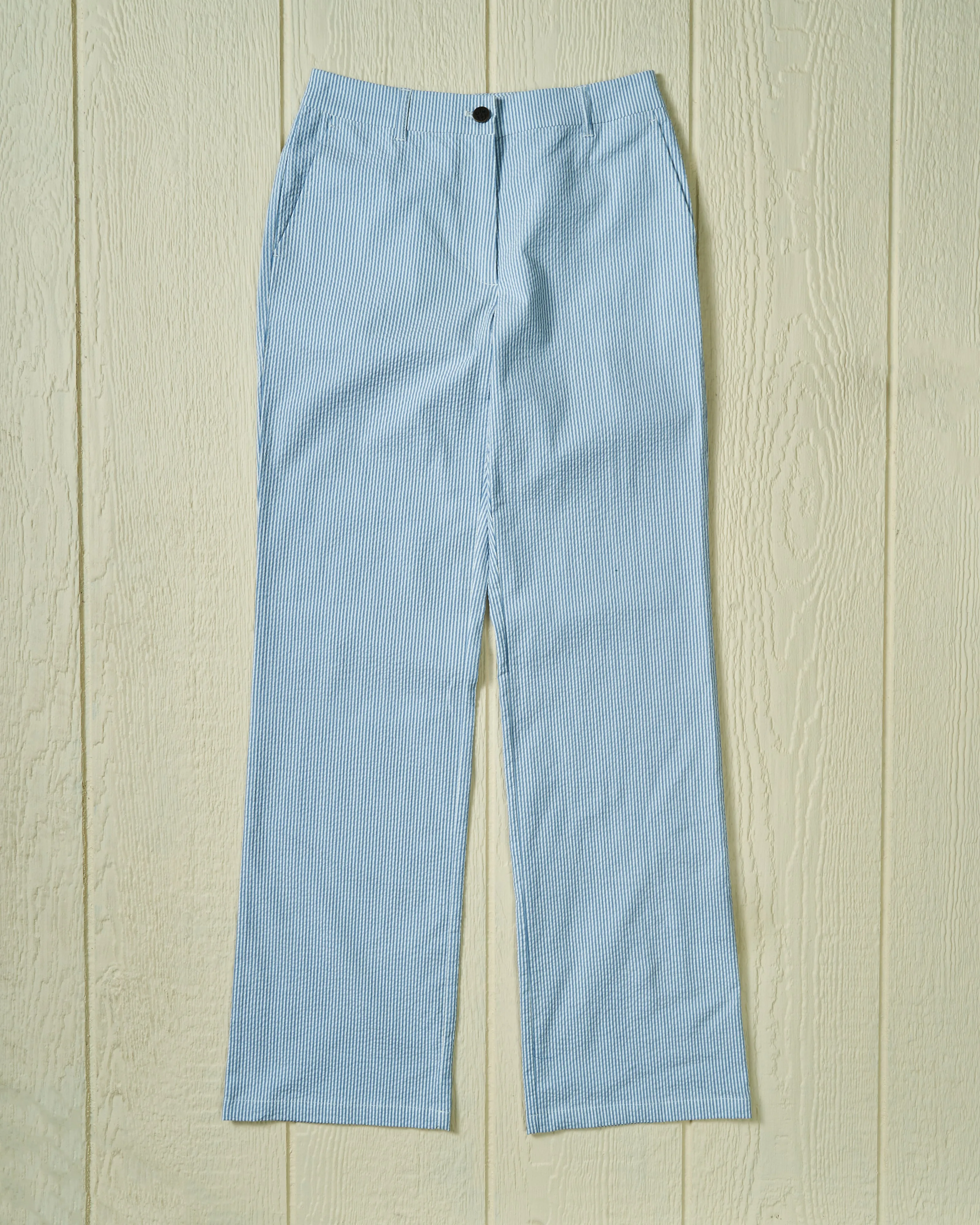 Women's Relaxed Pant in Blue Seersucker