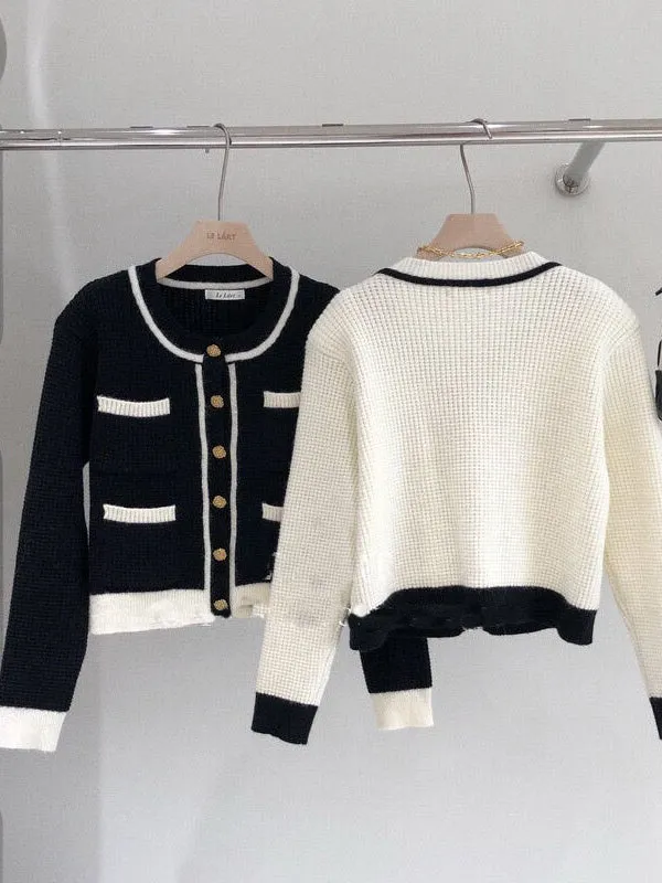 Womens Sweater Cardigans Elegant Cropped Cardigan Women Vintage
